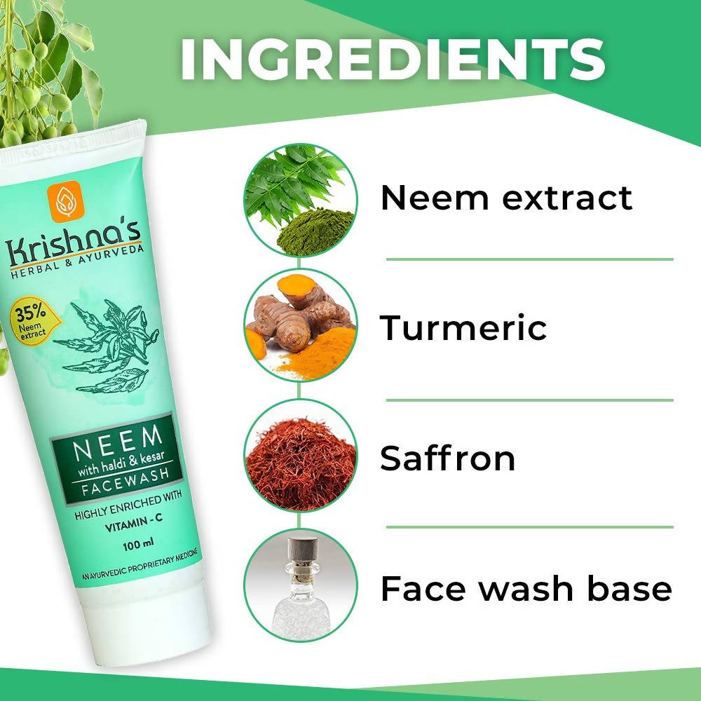 Krishna's Herbal & Ayurveda Neem Face Wash | Grocsy