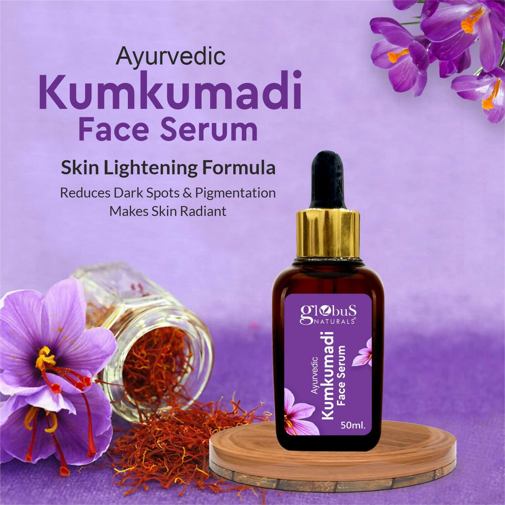 Globus Naturals Ayurvedic Kumkumadi Skin Lightening Face Serum | Grocsy