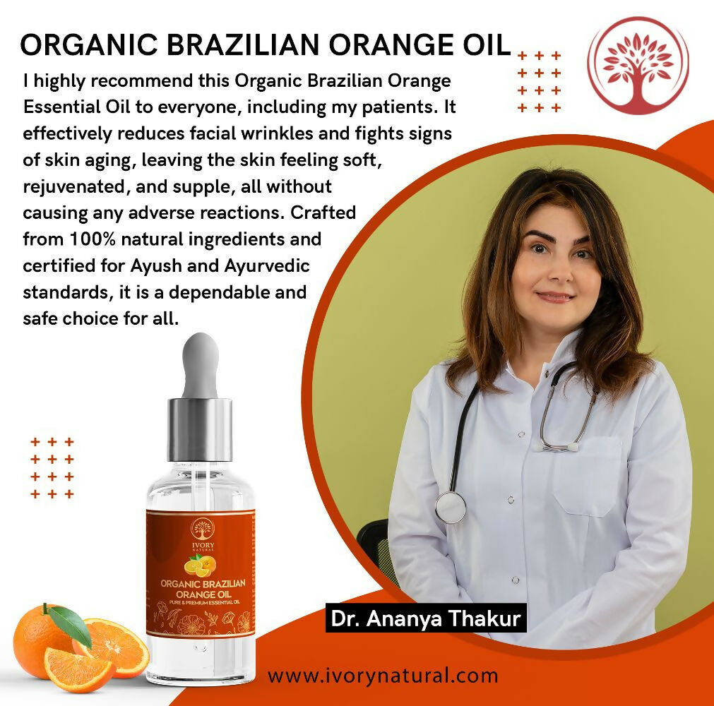 Ivory Natural Organic Brazilian Orange Oil - Natural & Premium Essential Oil | Grocsy