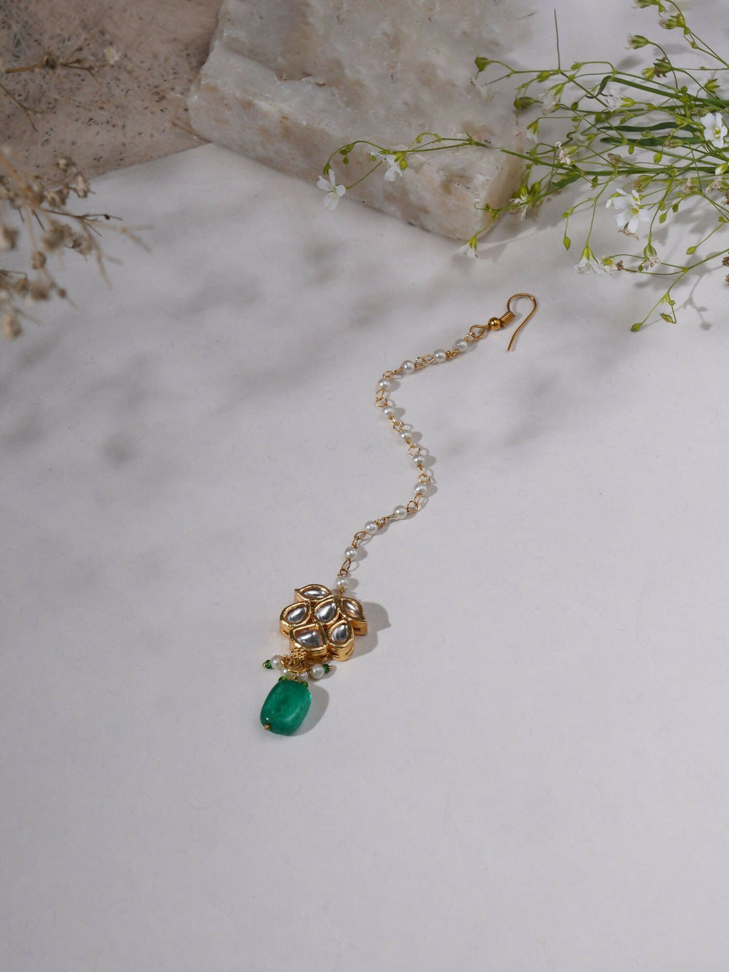 Kundan Maang Tikka (Gold) - Ruby Raang | Grocsy
