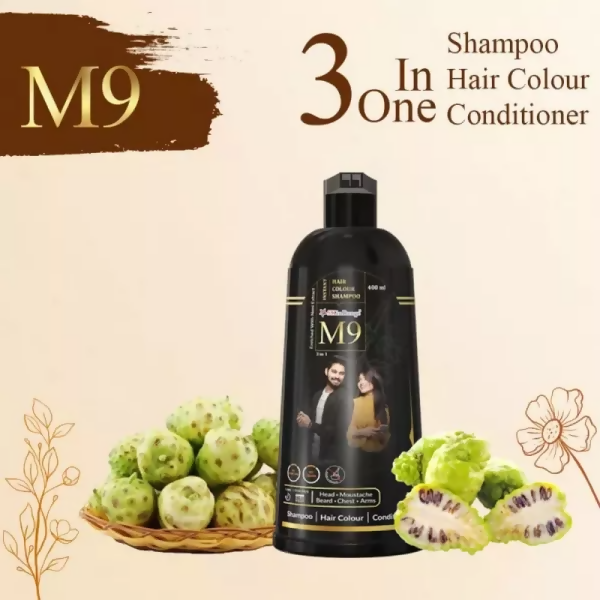 Sat Kartar M9 3 In 1 Instant Hair Color Shampoo | Grocsy