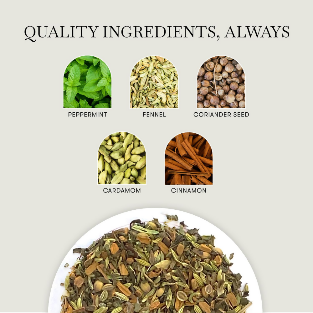 Luxmi Estates Fennel Mint Herbal Tea | Grocsy