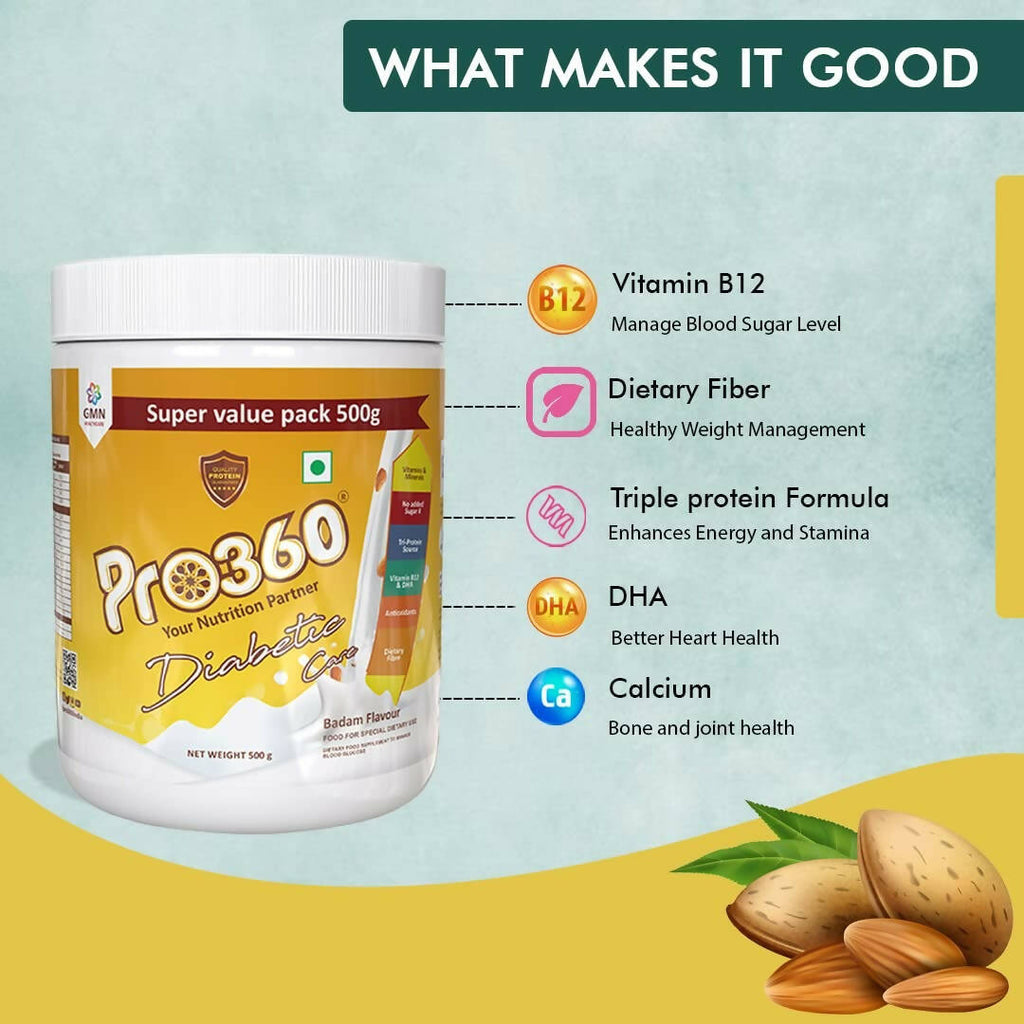 Pro360 Diabetic Care Protein Powder | Grocsy