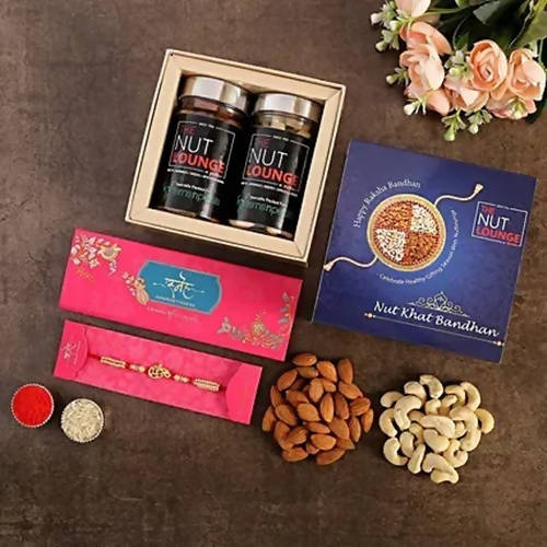 American Diamond Rakhi & Dry Fruits Jars | Grocsy