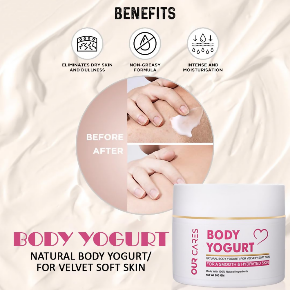 Our Cares Body Yogurt Cream for Instant Hydration & Moisturization | Grocsy