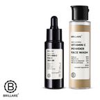 Brillare 10% Vitamin C Face Serum & Vitamin C Powder Face Wash | Grocsy
