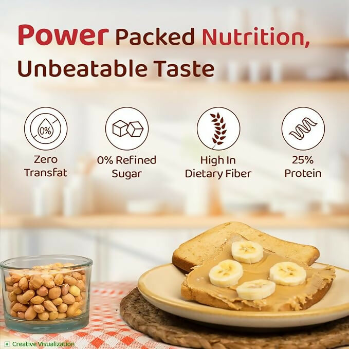 Sundrop Peanut Butter With Jaggery, Creamy | Grocsy