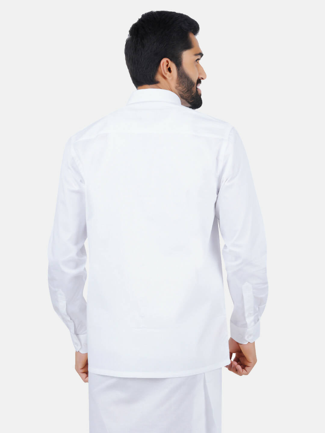 Ramraj Cotton Mens Full Sleeve Formal 100 % Cotton White Shirt | Grocsy
