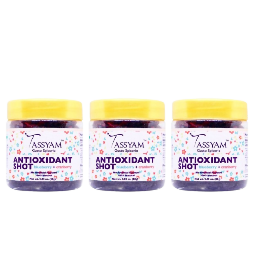 Tassyam Organics Anti Oxidant Berry Shot Blueberry & Cranberry | Grocsy