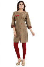 Snehal Creations Dressy Designer Cheeku Raw Silk Embroidered Short Tunic | Grocsy