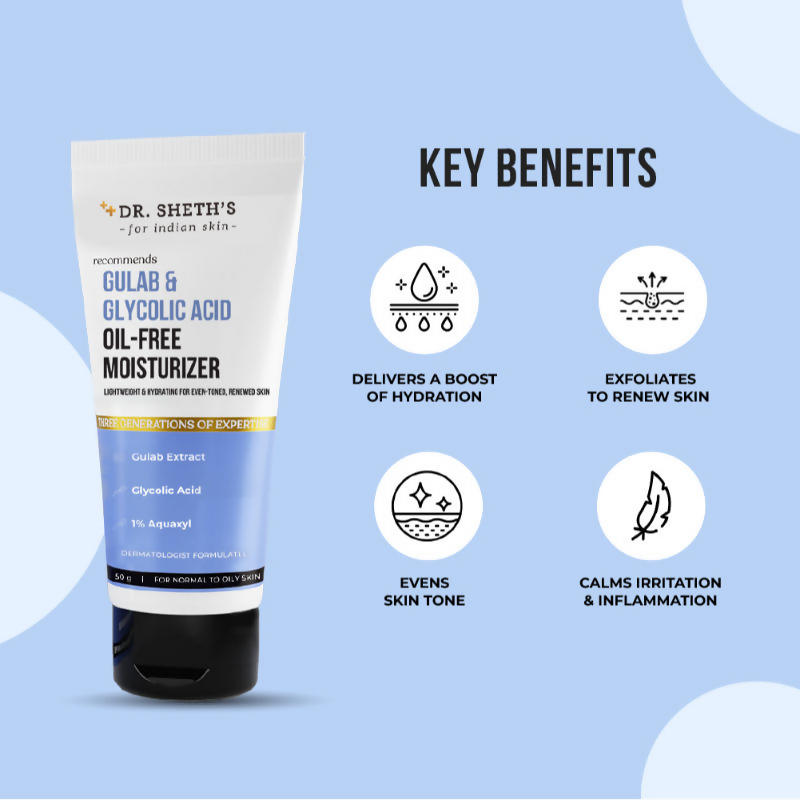Dr. Sheth's Gulab & Glycolic Acid Oil-Free Moisturizer | Grocsy