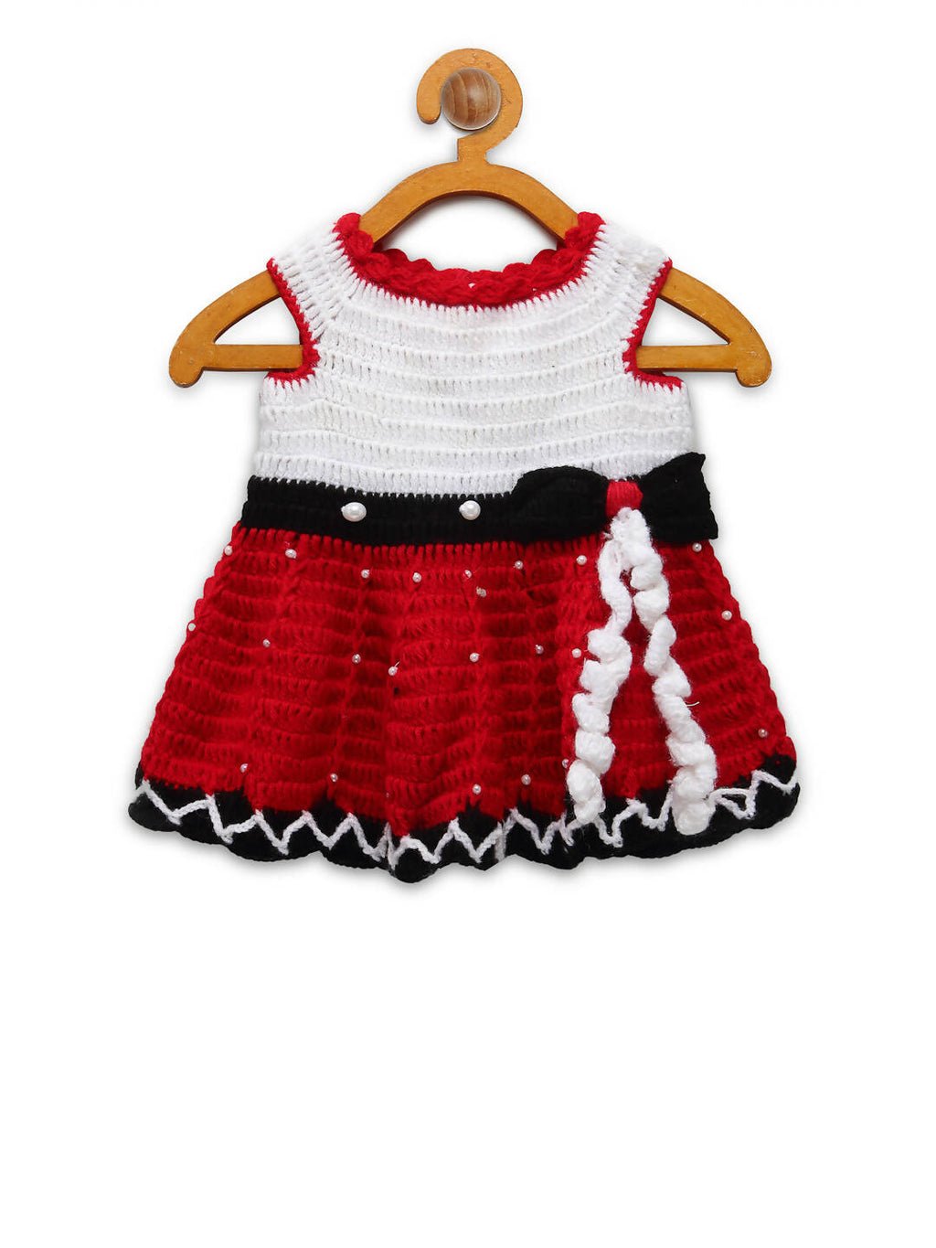 Chutput Kids Micky Design Red Coloured Solid Frock | Grocsy
