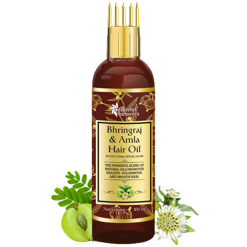 Oriental Botanics Bhringraj & Amla Hair Oil | Grocsy