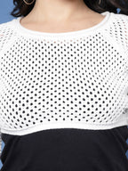 Women Winter White Color Cotton Pullover - Wool Trees | Grocsy