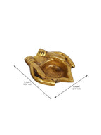 eCraftIndia 2 Pcs Lady Hand Holding Brass Diyas | Grocsy