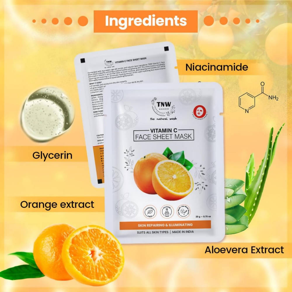 The Natural Wash Vitamin C Face Sheet Mask | Grocsy
