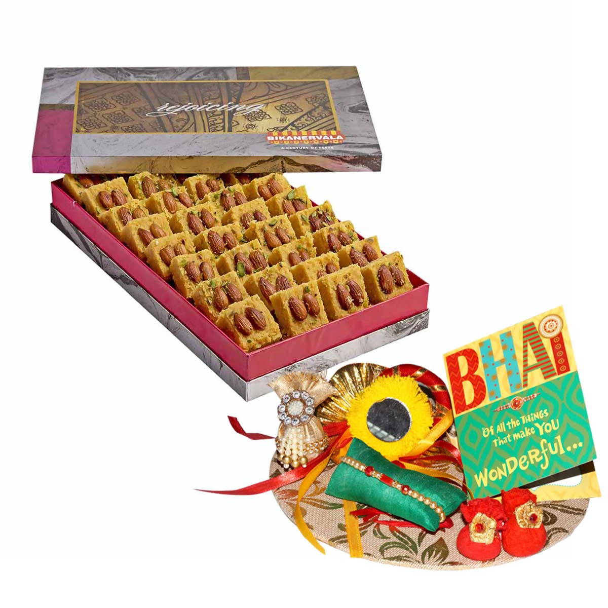 Bikanervala Special Patisa Rakhi Gift | Grocsy