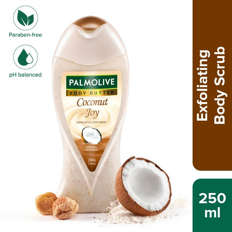 Palmolive Coconut & Jojoba Butter Coconut Joy, Exfoliating & Moisturizing Body Wash | Grocsy