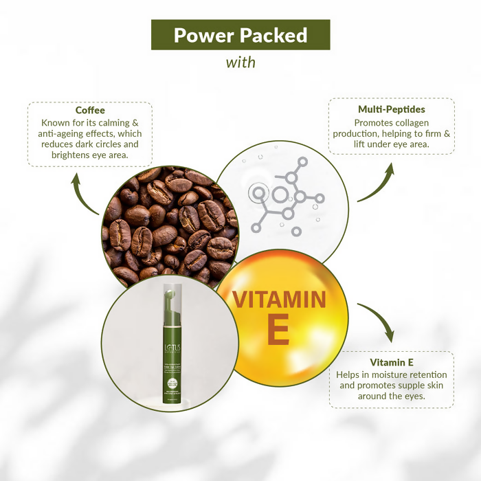 Lotus Botanicals Coffee and Multi-Peptide Under Eye Creme with Vitamin E | Grocsy
