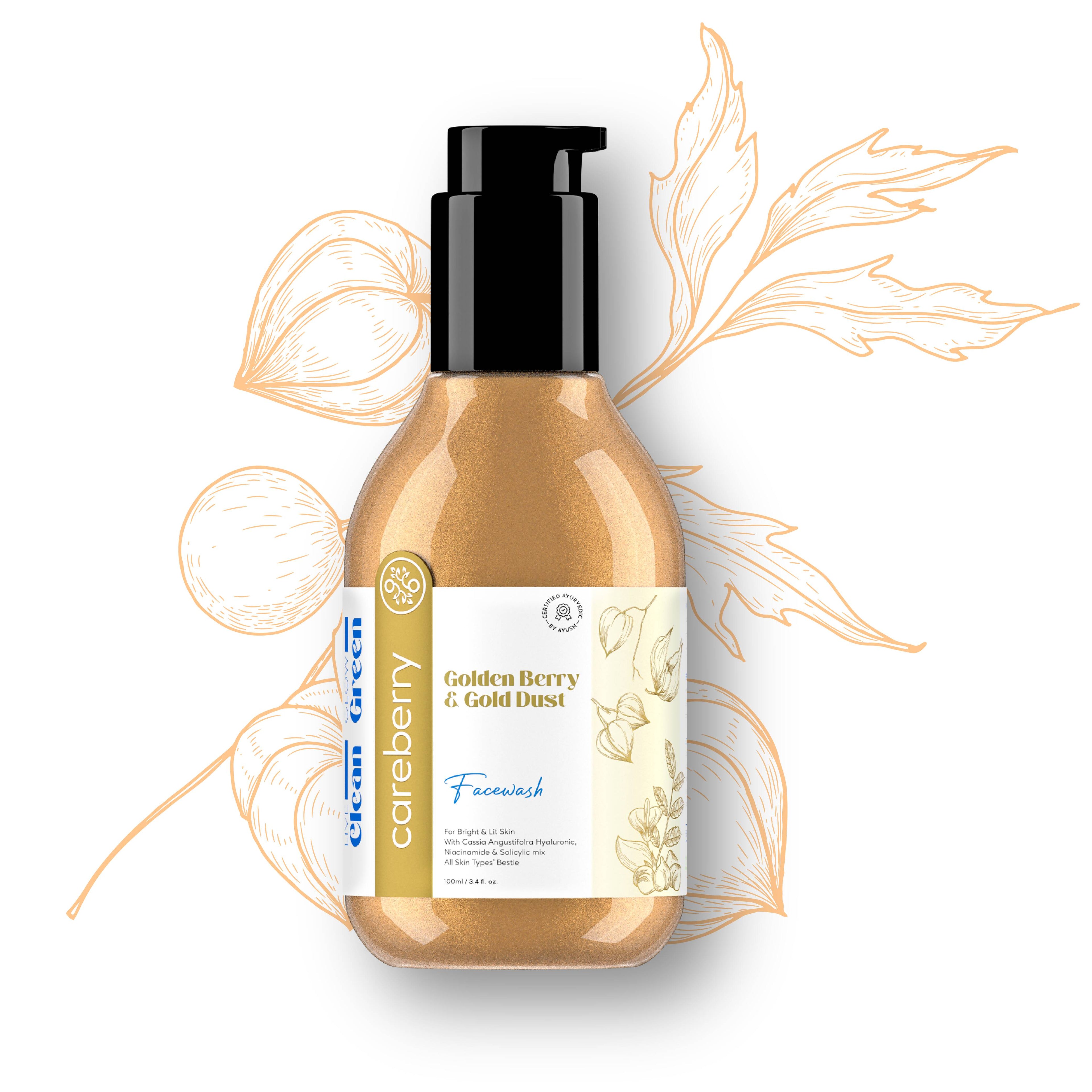 Careberry Golden Berry & Gold Dust Face Wash | Grocsy