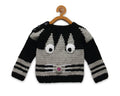 Chutput Kids Grey Coloured Solid Pullover with Mouse Cartoon | Grocsy