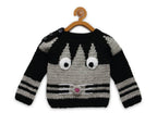 Chutput Kids Grey Coloured Solid Pullover with Mouse Cartoon | Grocsy