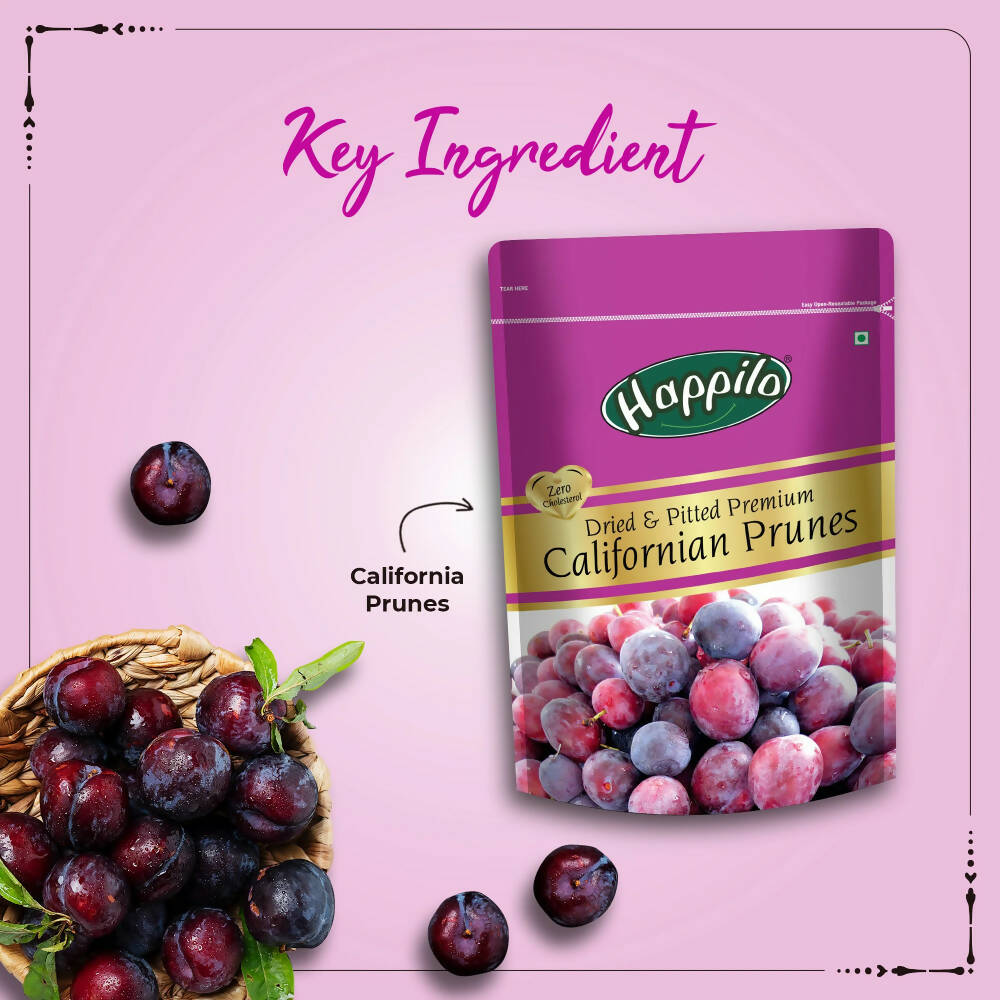 Happilo Premium Dried Californian Pitted Prunes | Grocsy