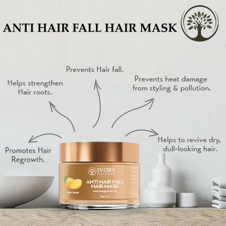Ivory Natural Hair Fall Hair Mask - Loss Of Hair Control For Both Men & Women | Grocsy