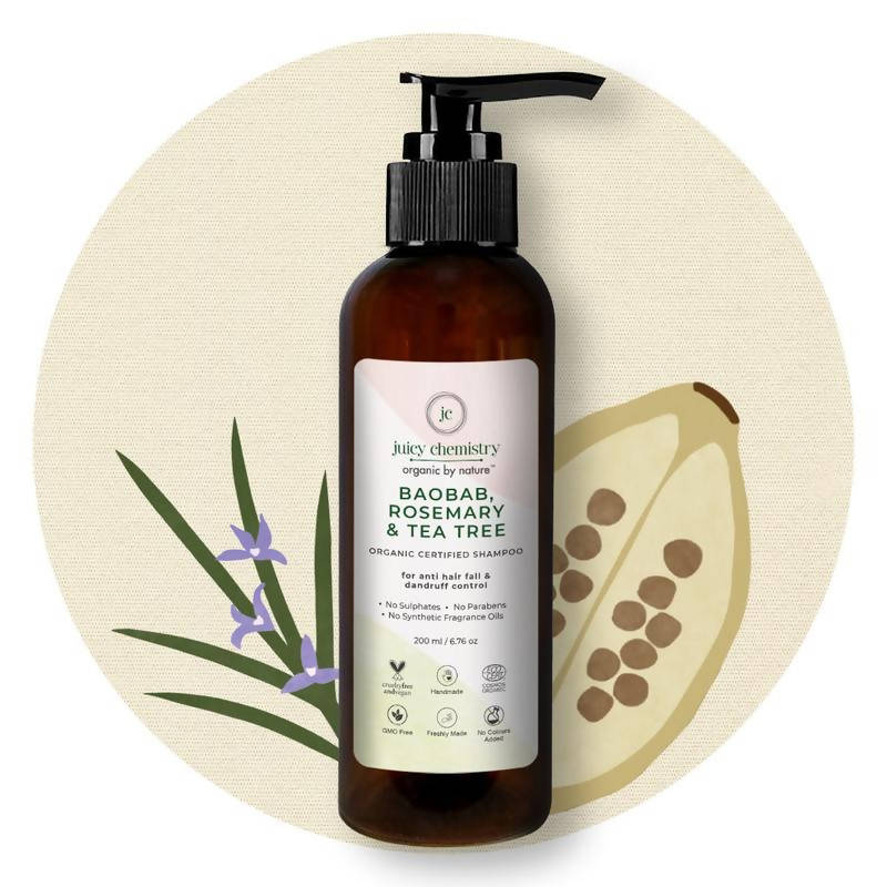 Juicy Chemistry Baobab Rosemary & Tea Tree Organic Shampoo | Grocsy
