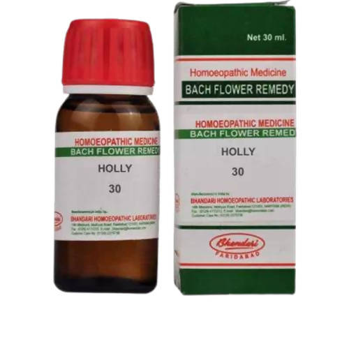 Bhandari Homeopathy Bach Flower Holly 30 Dilution | Grocsy