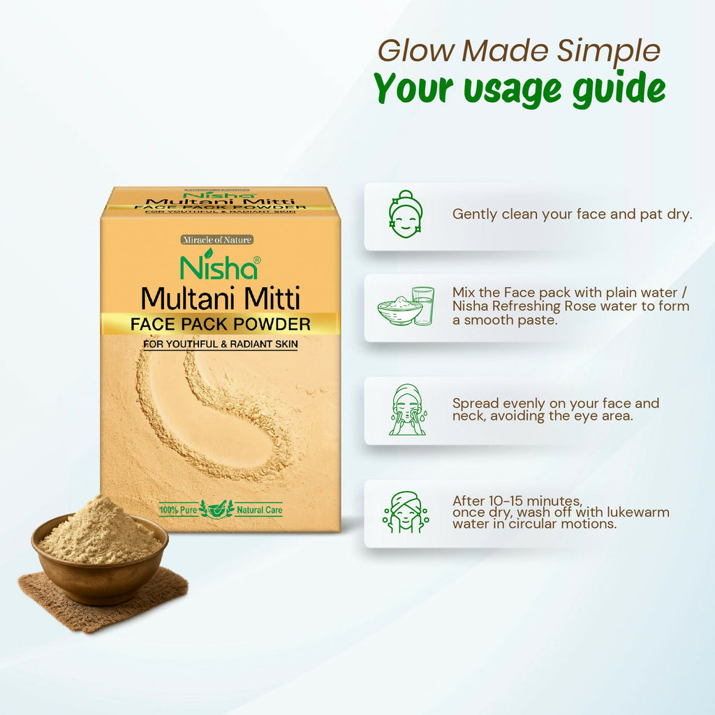 Nisha Multani Mitti for Face | Skin Brightening Face Pack | Grocsy