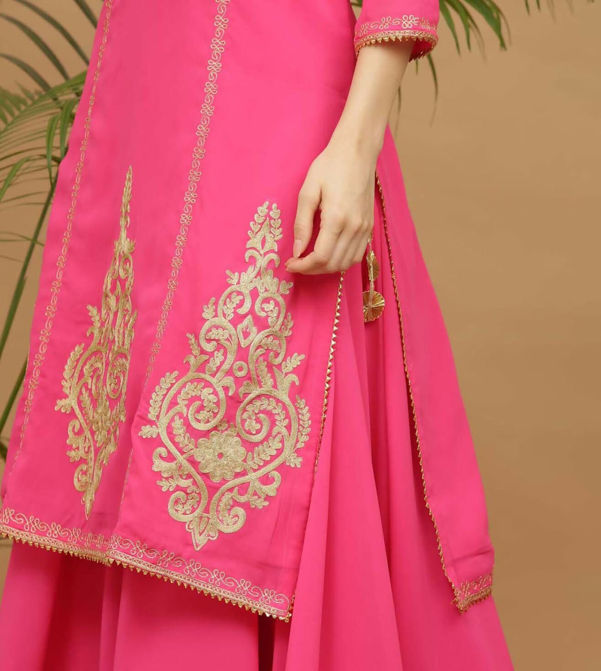 Joban Fashion Pink Georgette Lehenga Set | Grocsy