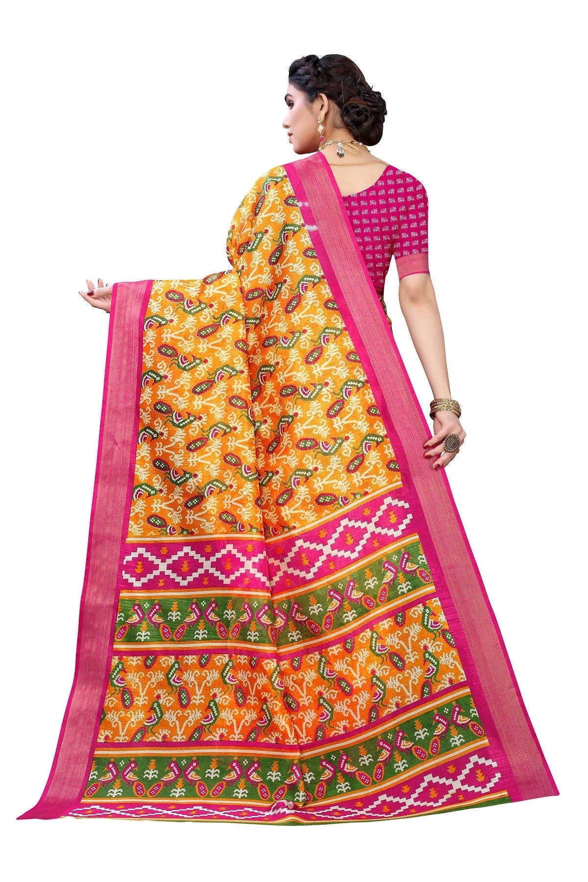 Vamika Mustard Linen Jari Border Saree (JANKI MUSTARD) | Grocsy