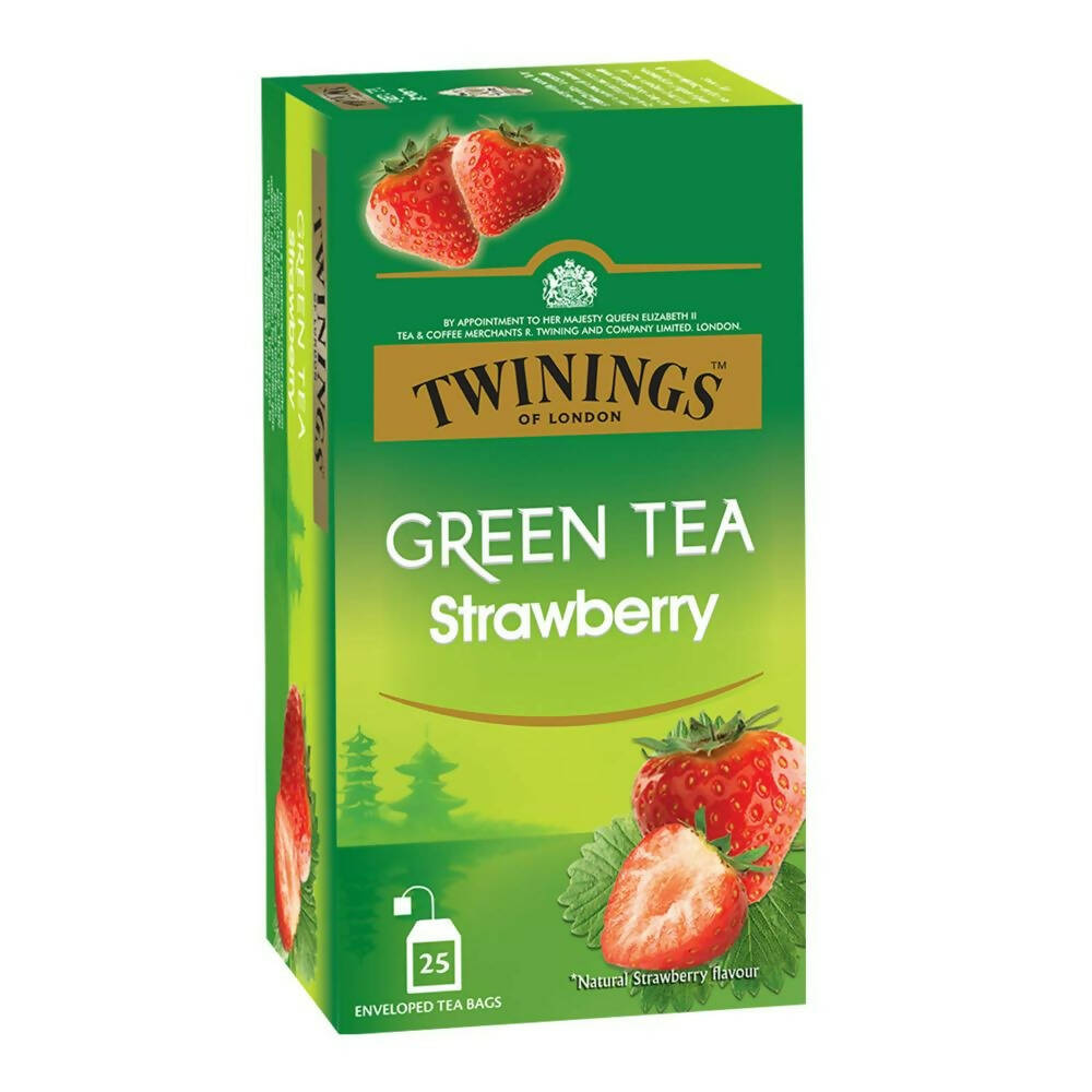 Twinings Green Tea Strawberry Teabags | Grocsy