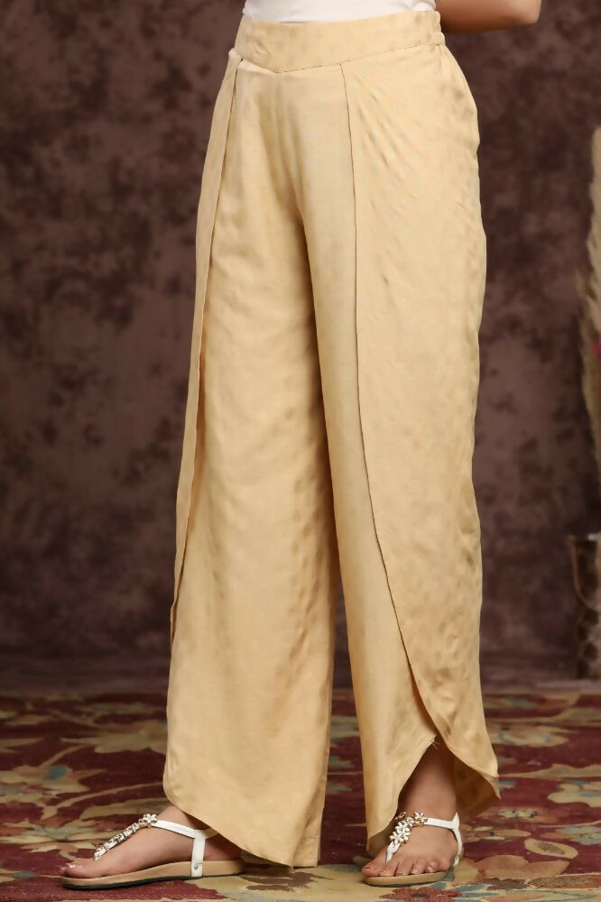 Juniper Gold Ethnic Motif Printed Rayon Tulip Pants | Grocsy