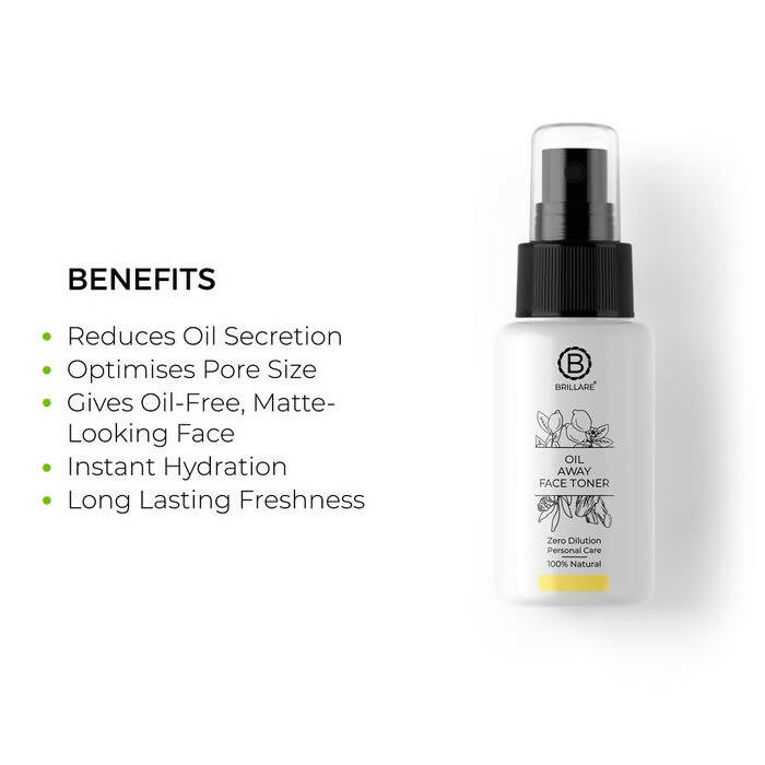 Brillare Oil Away Face Toner For With Tea Tree, Lemon & Zinc | Grocsy
