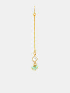 Ruby Raang Set Of Pastel Green Maang Tikka And Earrings | Grocsy