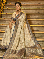 Shree Shyam Fashion Rajvastra Navy Blue Banarasi Silk Saree | Grocsy