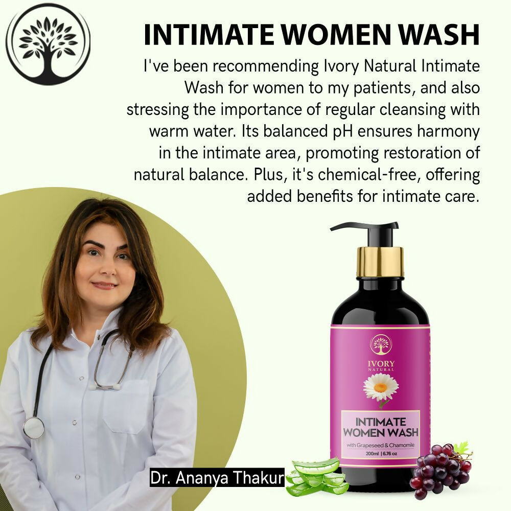 Ivory Natural Intimate Women Wash For Gentle Intimate Cleansing, Soothing Protection, & Lasting Freshness | Grocsy