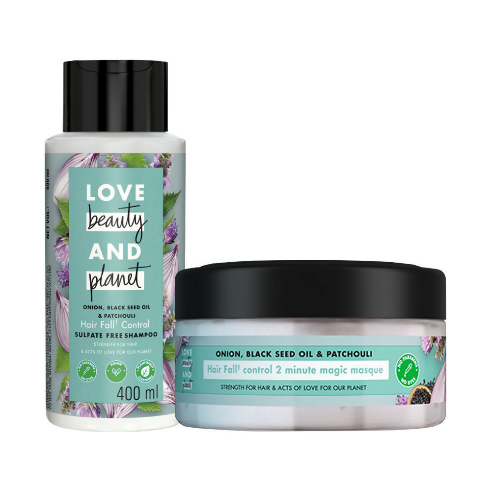 Love Beauty And Planet Onion Shampoo + Hair Mask Combo | Grocsy