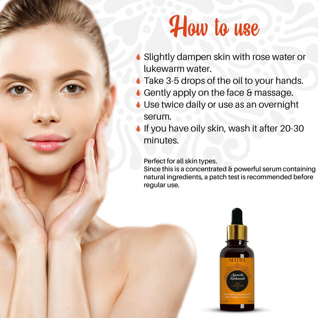 Matra Ayurvedic Kumkumadi Skin Lightening Oil | Grocsy