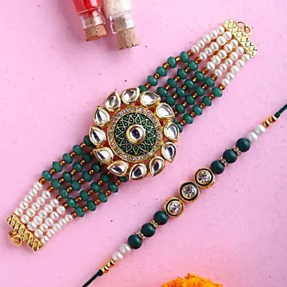 Bhaiya Bhabhi Set Of 2 Beautiful Rakhi | Grocsy