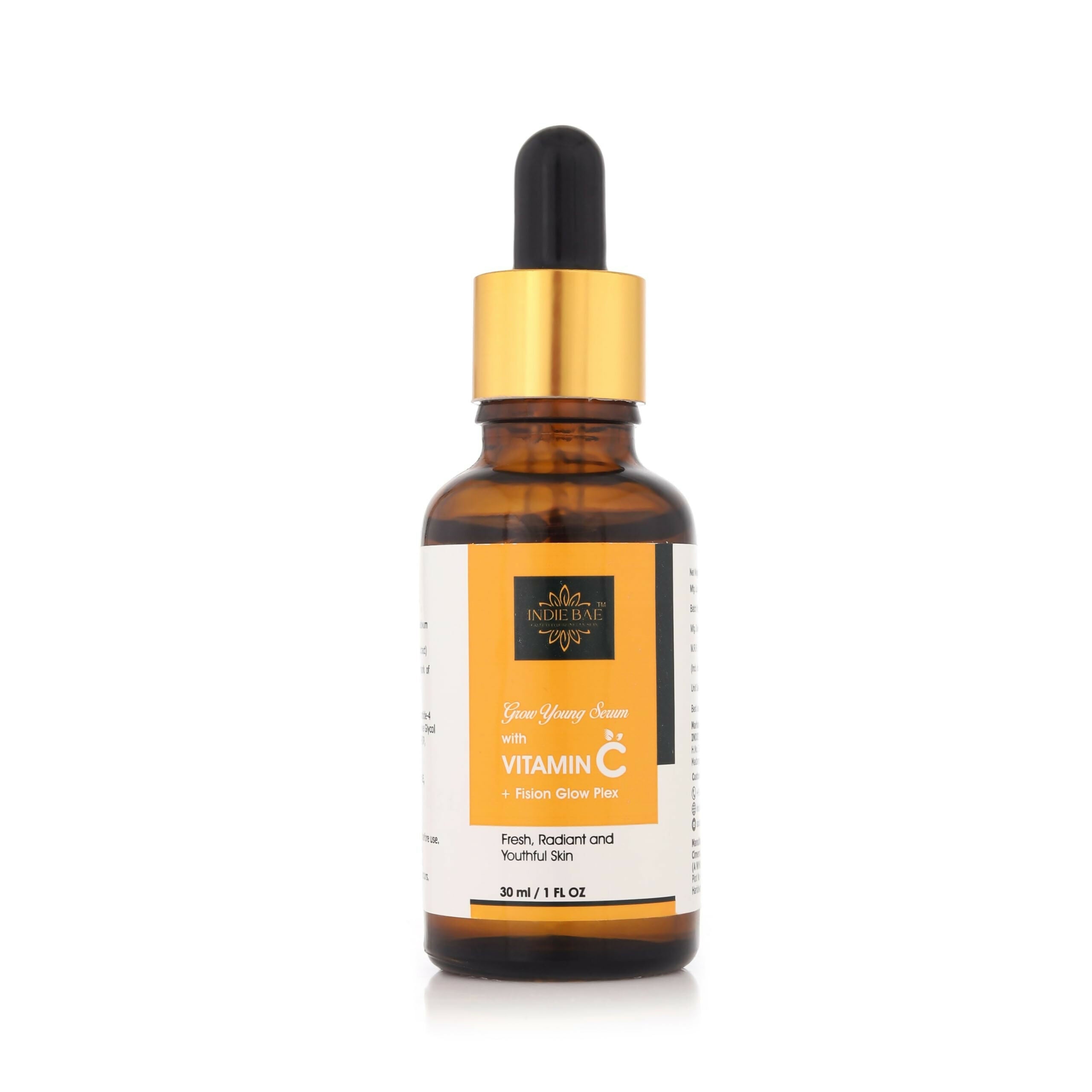 Indie Bae Crafted For Indian Skin: Grow Young Serum with Vitamin C and Fision Glowplex | Grocsy