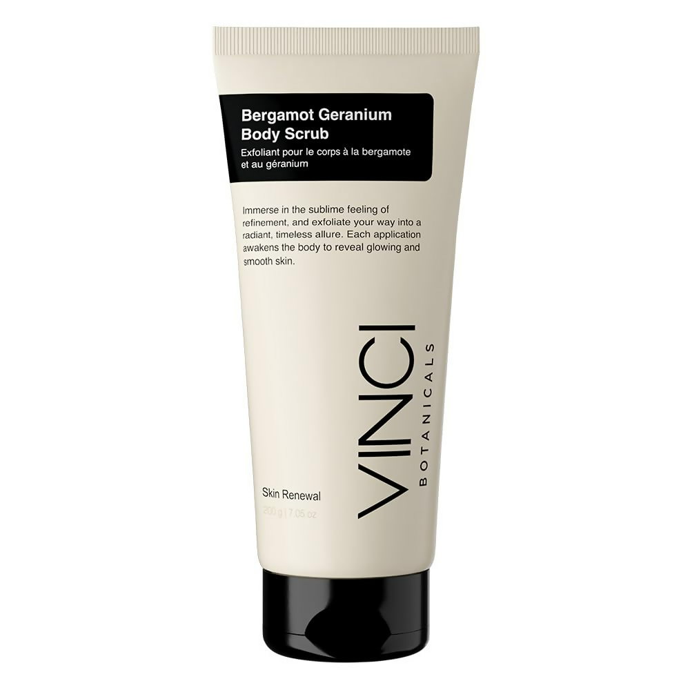 Vinci Botanicals Bergamot Geranium Body Scrub | Grocsy