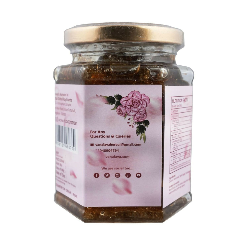 Vanalaya Gulkand Prepared using Sun Cooked Damask Rose & Cardamon | Grocsy