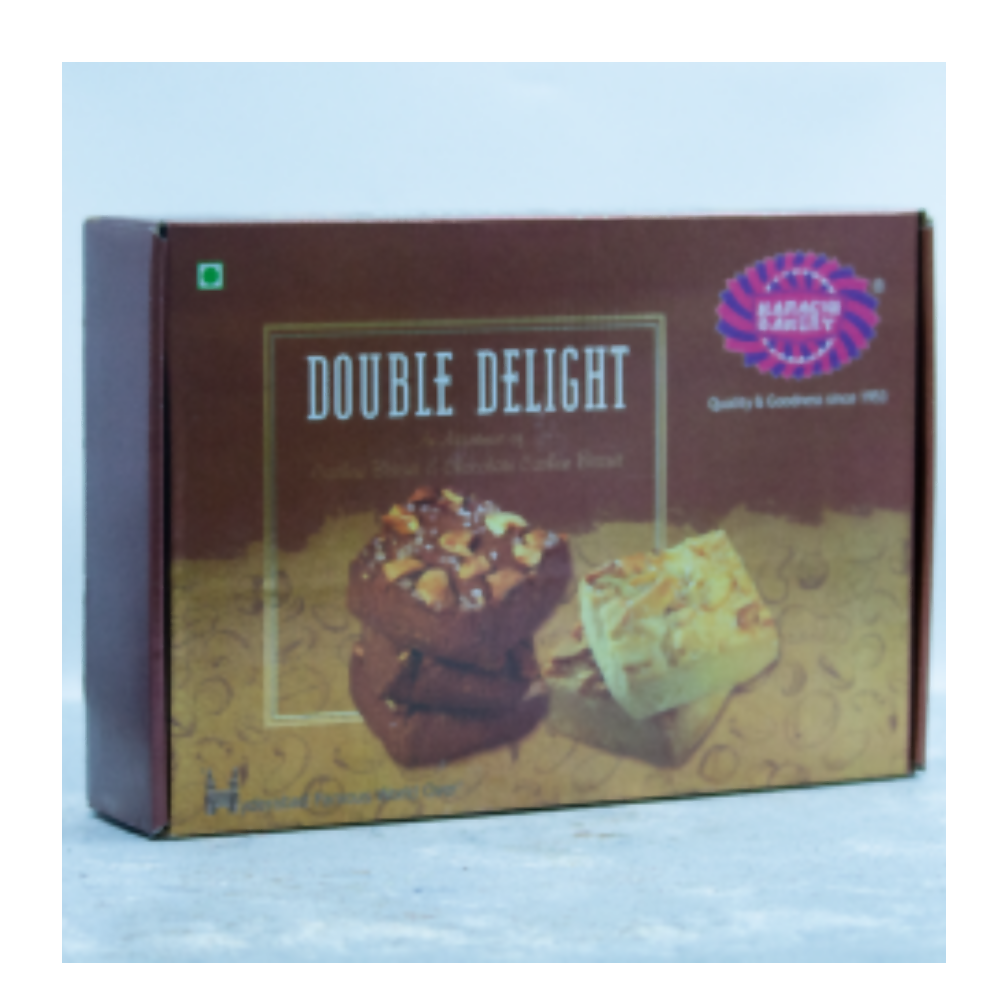 Karachi Bakery Double Delight (Gold) Cashew Biscuit & Chocolate Cashew | Grocsy