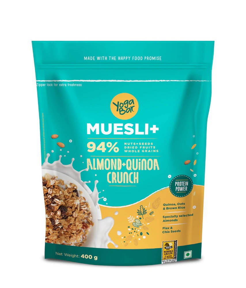 Yoga Bar Almonds + Quinoa Crunch Wholegrain Muesli | Grocsy