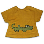 Mhyssa Nero Half Sleeve Yellow T-shirt with Shorts Set For Kids | Grocsy