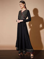 Myshka Women Black Solid Kurtas | Grocsy