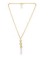 Ruby Raang White Clear Quartz Kundan Necklace | Grocsy
